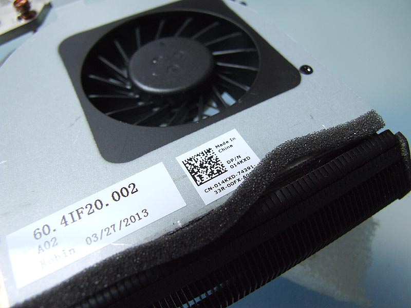 DELL Vostro 3550 notebook ventilátor chladič (CPU fan, heatsink)